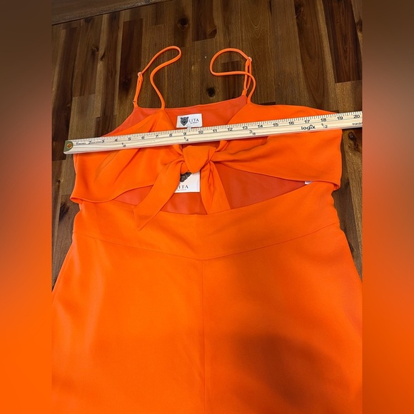 REVOLVE Lita by Ciara Tie Front Jumpsuit in Cherry Tomato Size XL New with tags - Picture 17 of 17